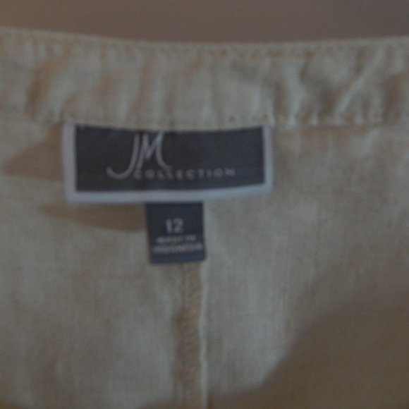 JM Collections 100% Linen Relaxed Button Shirt - Picture 4 of 7